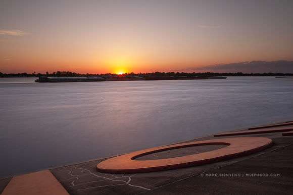 Sunset on the Mississippi River