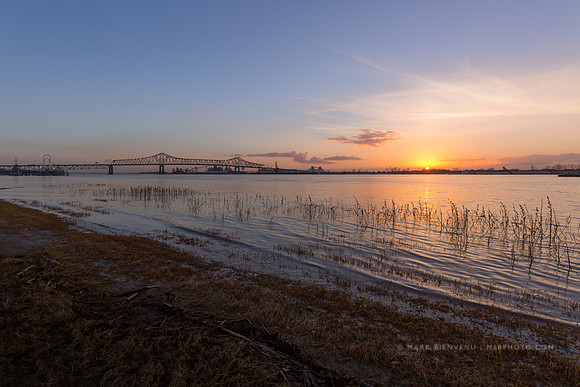 Sunset on the Mississippi River