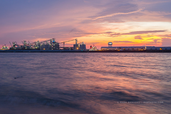 Sunset at Port of Greater Baton Rouge