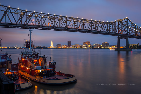 Tugboats & Baton Rouge Skyline