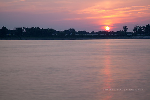 Sunset on the Mississippi River
