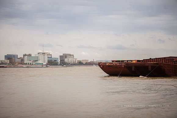 Barge on the Mississippi River