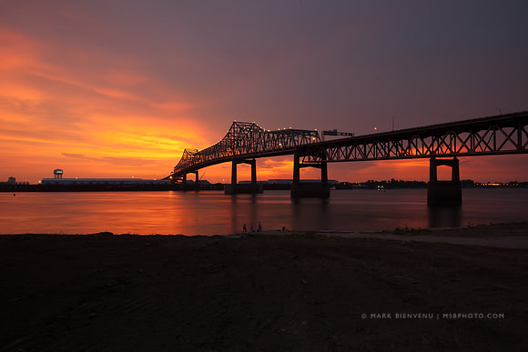 Sunset on the Mississippi River
