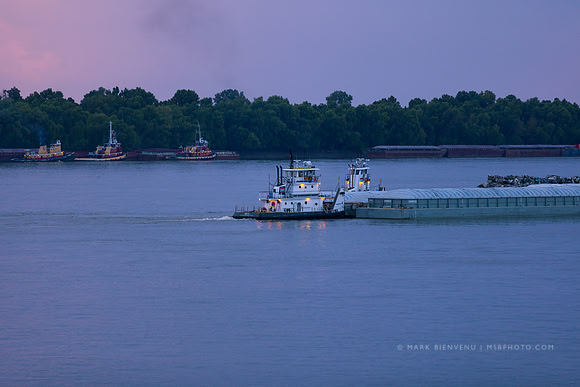 Boats on the Mississippi River